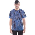 Blue Abstract Texture Print Men s Sport Mesh Tee View1