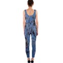 Blue Abstract Texture Print One Piece Catsuit View2