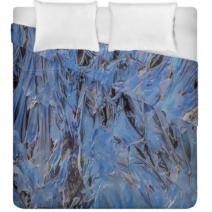 Blue Abstract Texture Print Duvet Cover Double Side (King Size)