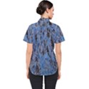 Blue Abstract Texture Print Women s Short Sleeve Shirt View2