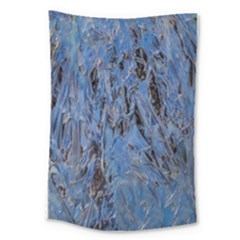 Blue Abstract Texture Print Large Tapestry by dflcprintsclothing