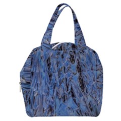 Blue Abstract Texture Print Boxy Hand Bag by dflcprintsclothing