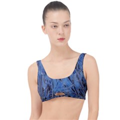 Blue Abstract Texture Print The Little Details Bikini Top by dflcprintsclothing