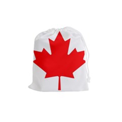 Canada Flag Canadian Flag View Drawstring Pouch (medium) by Ravend