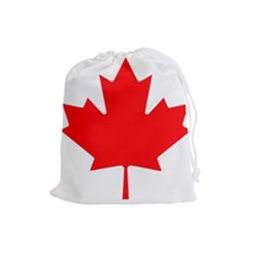 Canada Flag Canadian Flag View Drawstring Pouch (large) by Ravend