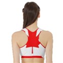 Canada Flag Canadian Flag View Sports Bra with Border View2