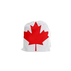 Canada Flag Canadian Flag View Drawstring Pouch (xs) by Ravend