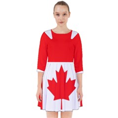 Canada Flag Canadian Flag View Smock Dress by Ravend