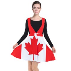 Canada Flag Canadian Flag View Plunge Pinafore Dress by Ravend