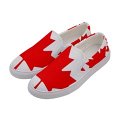 Canada Flag Canadian Flag View Women s Canvas Slip Ons by Ravend