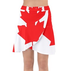 Canada Flag Canadian Flag View Wrap Front Skirt by Ravend