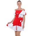 Canada Flag Canadian Flag View Off Shoulder Velour Dress View1