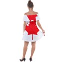 Canada Flag Canadian Flag View Off Shoulder Velour Dress View2