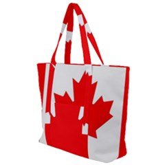 Canada Flag Canadian Flag View Zip Up Canvas Bag by Ravend