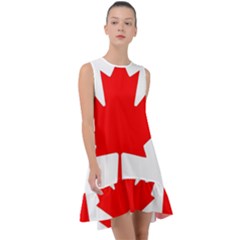 Canada Flag Canadian Flag View Frill Swing Dress by Ravend