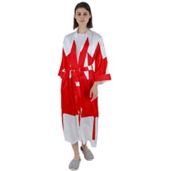 Canada Flag Canadian Flag View Maxi Satin Kimono by Ravend