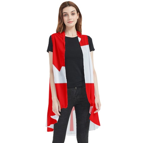 Canada Flag Canadian Flag View Sleeveless Chiffon Waistcoat Shirt by Ravend