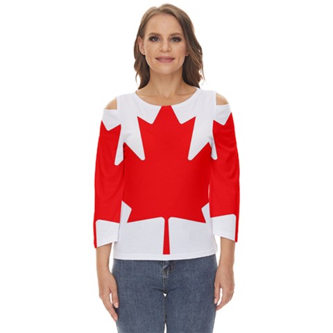 Canada Flag Canadian Flag View Cut Out Wide Sleeve Top by Ravend