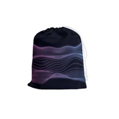 Abstract Wave Digital Design Space Energy Fractal Drawstring Pouch (medium) by Ravend