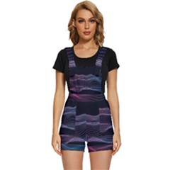 Abstract Wave Digital Design Space Energy Fractal Short Overalls by Ravend