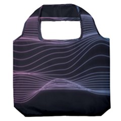 Abstract Wave Digital Design Space Energy Fractal Premium Foldable Grocery Recycle Bag by Ravend