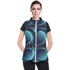 Fractal Abstract Art Artwork Design Wallpaper Women s Puffer Vest