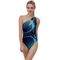 Fractal Abstract Art Artwork Design Wallpaper To One Side Swimsuit by Ravend