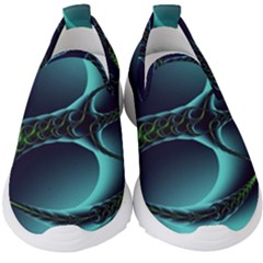 Fractal Abstract Art Artwork Design Wallpaper Kids  Slip On Sneakers by Ravend