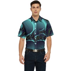 Fractal Abstract Art Artwork Design Wallpaper Men s Short Sleeve Pocket Shirt  by Ravend