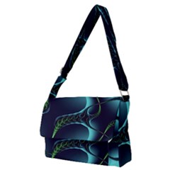 Fractal Abstract Art Artwork Design Wallpaper Full Print Messenger Bag (m)