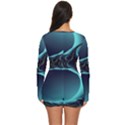 Fractal Abstract Art Artwork Design Wallpaper Long Sleeve Boyleg Swimsuit View4