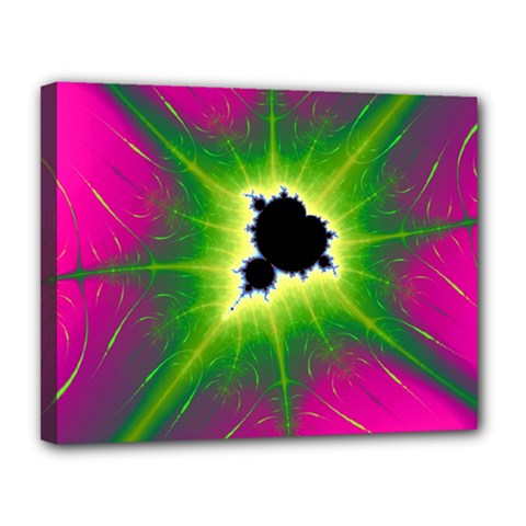 Fractal Art Math Abstract Artwork Pink Magenta Canvas 14  X 11  (stretched)