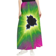 Fractal Art Math Abstract Artwork Pink Magenta Maxi Chiffon Skirt by Ravend