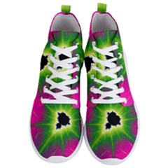 Fractal Art Math Abstract Artwork Pink Magenta Men s Lightweight High Top Sneakers by Ravend