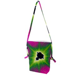 Fractal Art Math Abstract Artwork Pink Magenta Folding Shoulder Bag by Ravend