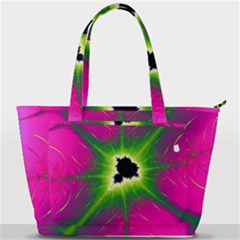 Fractal Art Math Abstract Artwork Pink Magenta Back Pocket Shoulder Bag  by Ravend