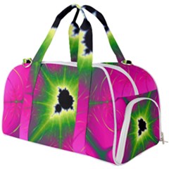 Fractal Art Math Abstract Artwork Pink Magenta Burner Gym Duffel Bag by Ravend