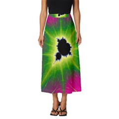 Fractal Art Math Abstract Artwork Pink Magenta Classic Midi Chiffon Skirt