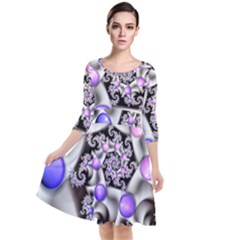 Background Fractal Annotation Sample Fantasy Quarter Sleeve Waist Band Dress by Ravend