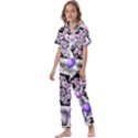 Background Fractal Annotation Sample Fantasy Kids  Satin Short Sleeve Pajamas Set View1