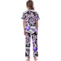 Background Fractal Annotation Sample Fantasy Kids  Satin Short Sleeve Pajamas Set View2