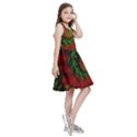 Fractal Green Red Spiral Happiness Vortex Spin Kids  Skater Dress View3