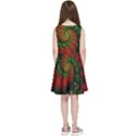 Fractal Green Red Spiral Happiness Vortex Spin Kids  Skater Dress View4