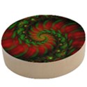 Fractal Green Red Spiral Happiness Vortex Spin Wooden Bottle Opener (Round) View1