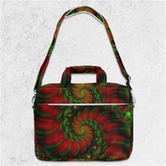 Fractal Green Red Spiral Happiness Vortex Spin Macbook Pro 13  Shoulder Laptop Bag  by Ravend