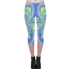 Fractal Geometry Mathematics Gradient Ovals Math Capri Leggings  by Ravend