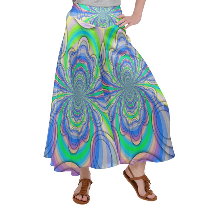 Fractal Geometry Mathematics Gradient Ovals Math Satin Palazzo Pants