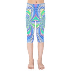 Fractal Geometry Mathematics Gradient Ovals Math Kids  Capri Leggings  by Ravend