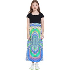 Fractal Geometry Mathematics Gradient Ovals Math Kids  Flared Maxi Skirt by Ravend