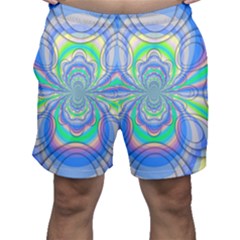 Fractal Geometry Mathematics Gradient Ovals Math Men s Shorts by Ravend